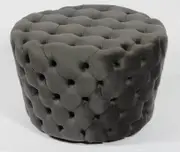 Charcoal Grey round ottoman table70D
