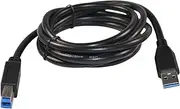 HQRP 6ft USB 3.0 Type A-Male to B-Male (M/M) Cable for Mediasonic USB3.0 ProBox/ProRaid Hard Drive Enclosure Plus HQRP Coaster