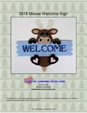 Moose Welcome Sign- Plastic Canvas Pattern or Kit