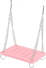 POPETPOP DIY Hamster Swing Colorful Pet House for Hamsters Safe Durable Wooden Metal Materials Fun Nest for Small Animals Like Parrots and Hamsters for Playtime Rest
