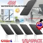 1-4x 4W 5V Solar Panels for Eufy Eufycam Cam E/2C/E/2 Pro Wall Mount Cable PowIH
