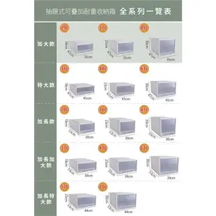 【FL生活+】3入-加大款-(49公升)-抽屜安全卡扣可疊耐重收納箱(YG-030*3)