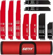 36-Piece Reciprocating Saw Blade Set - Premium Blades, Wood & Metal Cutting