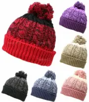Woman man Pom Pom Beanie Knit Slouchy Baggy Winter Warm Hat Ski Cap Skull