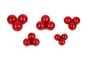 RED Plastic PEARLS W/ hole through it Choose Size & Pack Amount
