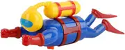 Ipetboom Toddler Wind-up Diver Bath Toy, Funny Scuba Diver Bathtub Frogman Toy, Windup Diver Bathtub Toy, Diving and Swimming Water Toy for Kids