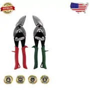Durable Offset Tin Cutting Shears - Professional Left/Right Snip Set Made in USA