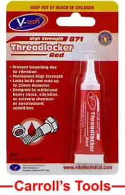V-Tech Threadlocker (High Strength – Red) - 6ml