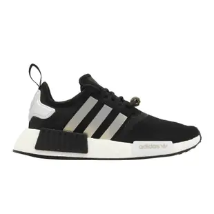 adidas 休閒鞋 NMD_R1 W 女鞋 黑 銀 BOOST 緩震 珠光 炫彩 襪套式 三葉草 愛迪達 GY9574