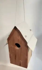 Big T Woodworking Bird House White Metal Roof