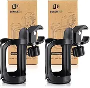 Pack of 2 Pram Cup Holder,Universal Stroller/Pushchair Cup Holders,Adjustable Bottle Organizer for Bikes, Trolleys,Walkers and Wheelchairs