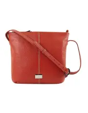 [Cellini] Nelson Leather Crossbody Bag in Orange