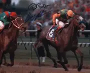 Silver Charm 1997 Ky Derby Photo 8 x 10 Double Signed Gary Stevens / Bob Baffert