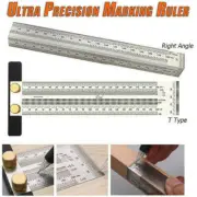 Ultra Precision Marking Ruler T Type Square Woodworking Scriber Measuring Tool