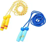 Toyvian 2Pcs Handle Jump Rope Durable Exercise Skipping Ropes for Boys and Flexible Wear Resistant Material for Training Activities