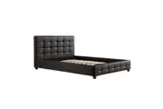 Queen PU Leather Deluxe Bed Frame Black