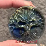 2' Natural Labradorite Hand Carved Tree of Life Quartz Crystal Healing Reiki