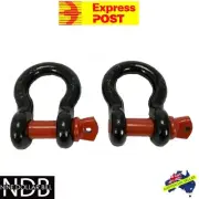 X2 Bow Shackles 4.75T 4x4 4WD Recovery Rigging Tow D Ring FASTPOST & WARRANTY