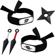 Naruto Accessory Set, Konoha Headband, Naruto Hair Band, Kunai Knife Headband...