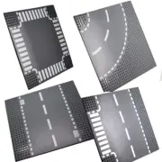 Road Base Plate Corner Compatible with Lego