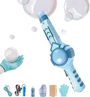 Colorful Smoke Bubble Machine & Elastic Bubble Fog Wand, Magic Interactive Fog Bubbles Machines with Elastic Smoke Effect, Magic Wand for Party, Wedding, Festival, Birthday (B-Blue)
