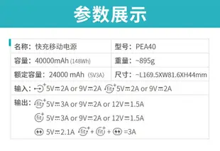 公司貨 ROMOSS 原廠 40000mAh 行動電源 支援快充 9V 2A PD3.0 QC3.0 Type-c