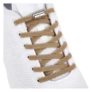 Tieless Elastic Shoe Laces, No Tie Shoelaces for Kids/Adults Coyote Brown