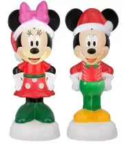 Disney Gemmy Christmas 14 in LED Mickey & Minnie Mouse Blow Mold NIB