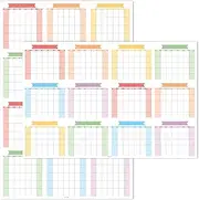 Hadley Designs Colorful 12 Month Dry Erase Calendar For Wall - Large Calendar Whiteboard Wall, Large Wall Calendar Dry Erase Monthly, Big Wall Calendar, Yearly Wall Calendar 2025