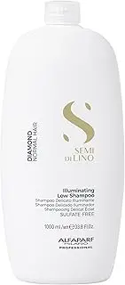 Alfaparf Milano Semi di Lino Diamond Illuminating Low Shampoo - Sulfate-Free - Vitamin-Rich for Gloss and Softness - Revitalizing Complex - 33.8 oz