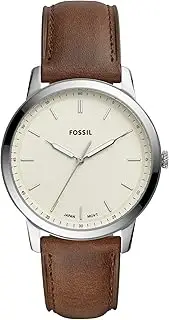 [FOSSIL] Men's Quartz Watch analog Display and Leather Strap, FS5439, Brown/yellow