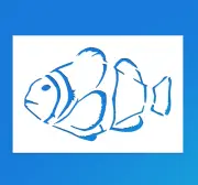 Clownfish Reusable Stencil (Many Sizes)