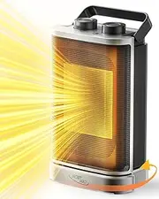 STORMHERO Heater Fan, 1500W/750W Portable Electric Space Heater, Household Mini Heater Ceramic Fast Heating, Small Heater with Heating and Fan Modes for Bedroom, Bathroom, Office and Indoor