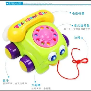 拉線電話車兒童拉線學步玩具嬰幼兒3玩具電話模型玩具車地攤貨源 (10折)