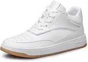 [TUMAHE] Mens Elevator Sneakers, 2.36 Inches Taller Leather Walking Dress Shoes Casual Invisible Height Increasing Shoes