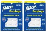 Mack's Pillow Soft Silicone Earplugs - 6 Pair, Value Pack of 2 – The Original...