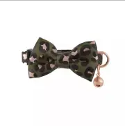 Whisker City Green & Pink Leopard Print with Bow Easy Release Kitten Cat Collar