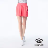 在飛比找momo購物網優惠-【KING GOLF】網路獨賣款-女款LOGO印圖鬆緊帶修身