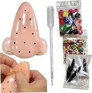 Pimple Popping Toys, Pimple Popping Toy Set, Funny Nose Toy with Soft Beads Dropper and Tweezers, for Kids Adults Gift