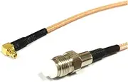 ROBAUN MMCX Male Right Angle Connector to FME Plug Jack Pigtail Cable Adapter RG316 15CM/30CM/50CM for Wireless Modem(FME Female,30cm)