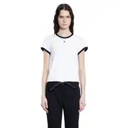 [ALEXANDER MCQUEEN] ALEXANDER MCQUEEN WOMAN BLACK & WHITE T-SHIRTS & TANK TOPS Black&White