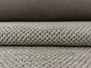 5.75 yds Luum Fleece Alum Griege Textured Wool Blend Upholstery Fabric MSRP $592