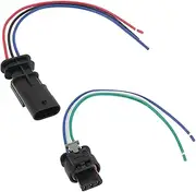 2pcs 3 Pin Connectors Pigtail Plug Wiring Harness Adapter 4F0973703 4F0973703A 3C0973203 872658521 Compatible with VW Compatible with Audi 15cm