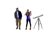 ZD 1:64 Painted Figure Model Miniature Resin Diorama Sand Mother Telescope