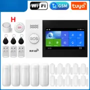 4.3 Inch Wifi GSM Security Alarm System for Home Wireless Burglar Protection Kit