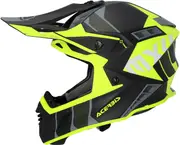 Acerbis X-Track, motocross helmet , color: Matt Black/Neon-Yellow/Grey , size: M