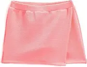 [Koton] Girls' Basic Mini Skort Envelop Elastic Waistband Textured Skirt