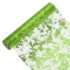 Light Green Table Runner Roll 11.4" x 30Ft Sequin Foil Mesh Table Runner