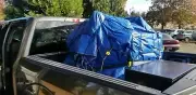 Cargo Net Bed Tie Down Hooks for CHEVY SILVERADO Full Size Short Bed 66"x74" New