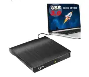 Gotega External DVD Drive, USB 3.0 Portable CD/DVD +/-RW Drive/DVD Player